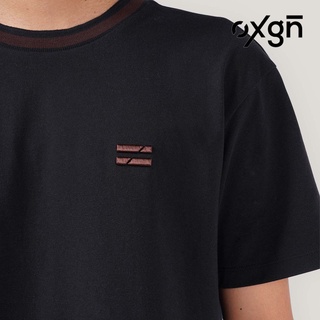 OXGN COED Unisex Fit Logo T Shirt With Leather Patch For Men And Women