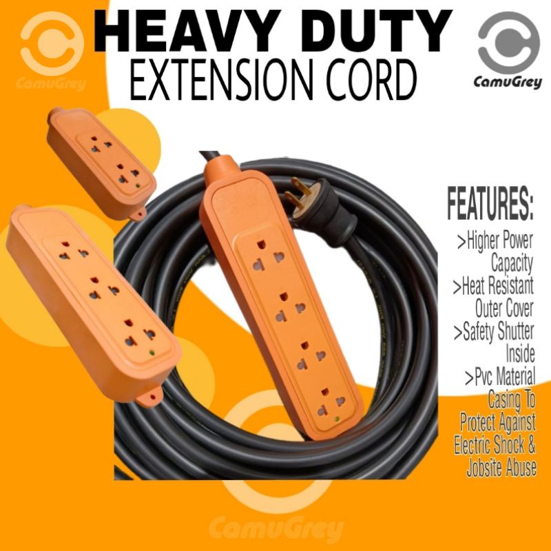 Extension Cord Heavy Duty W Royal Cord Heavy Duty Rubber Plug