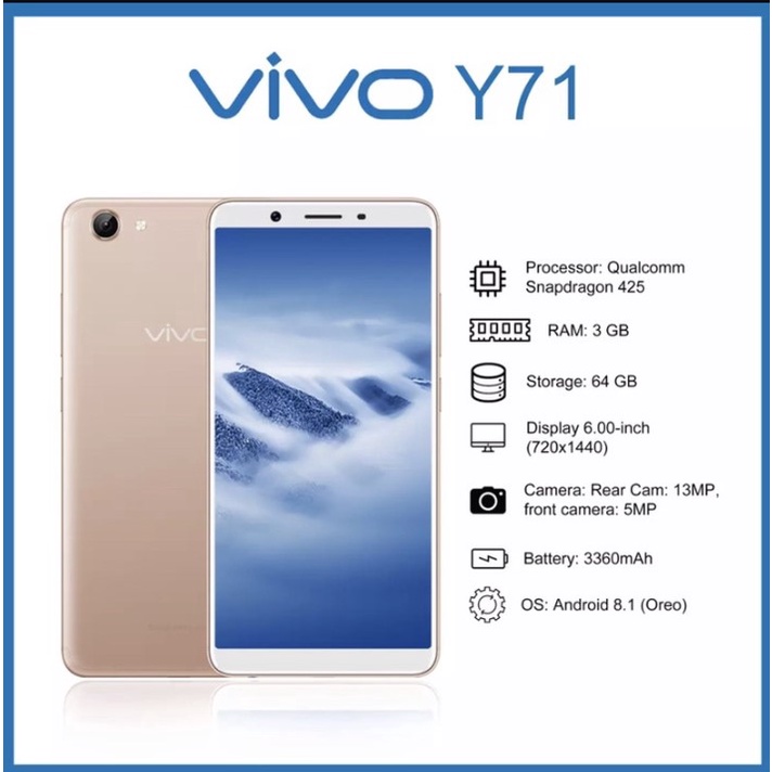 VIVO Y71 Y71A Brand New Sealed Android Mobile Phone 4GB RAM 64GB ROM