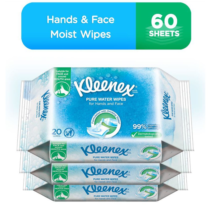 Kleenex Pure Water Wipes Sheets X Packs Pcs Shopee Philippines