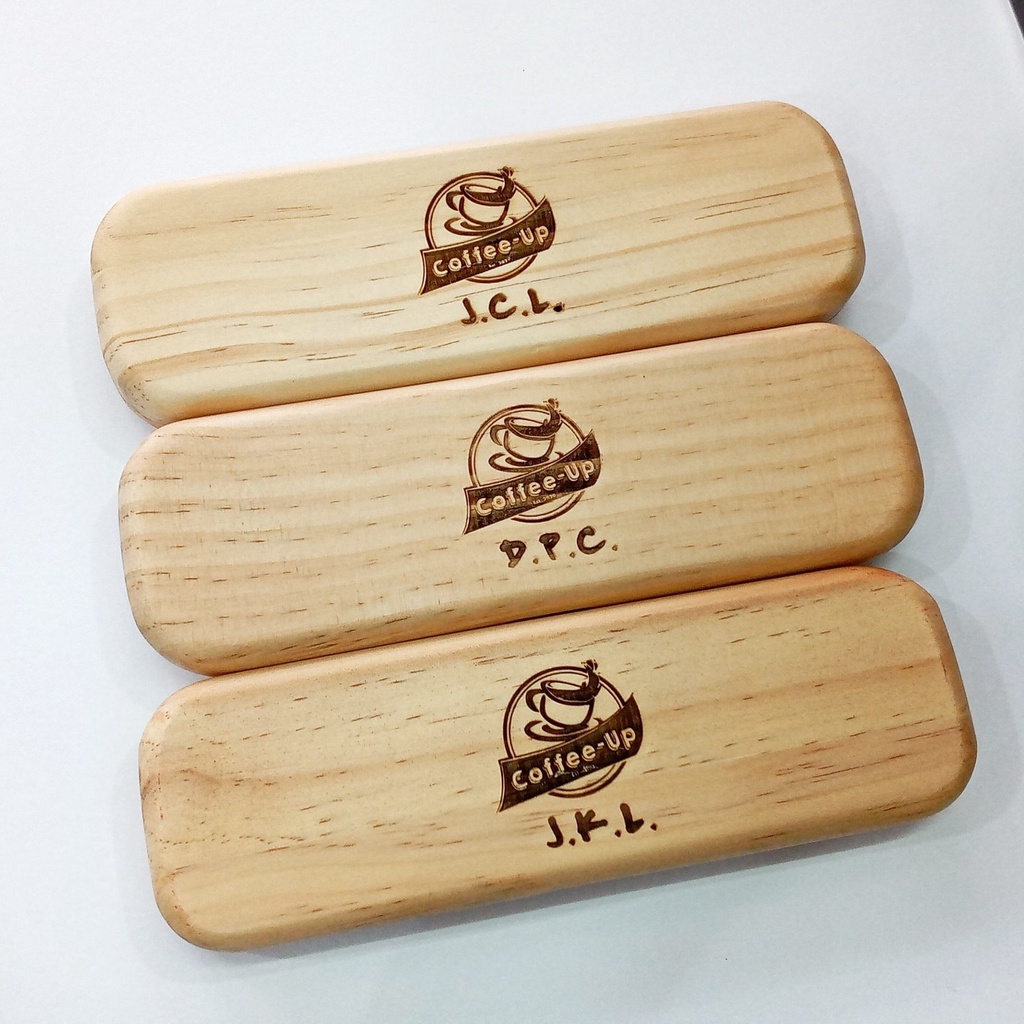 Personalized Customized Bamboo Pen Holder With Pen Laser Engrave