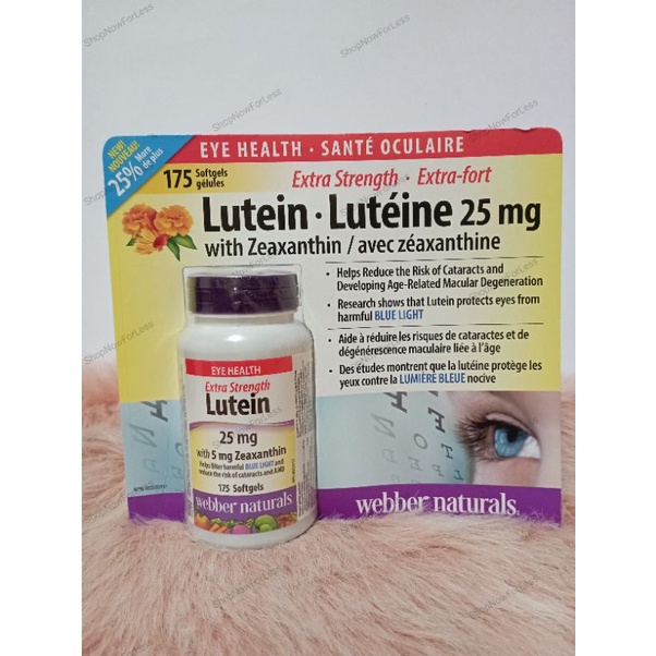 Webber Naturals Lutein Extra Strength W Zeaxanthin Mg Pcs