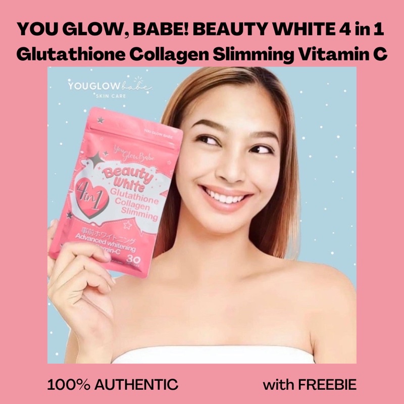 BEAUTY WHITE By You Glow Babe Glutathione Collagen Vitamin C Whitening