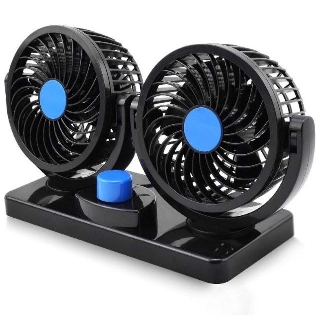 Double Headed Vehicle Fan V V Volts Low Noise Truck Car Fan