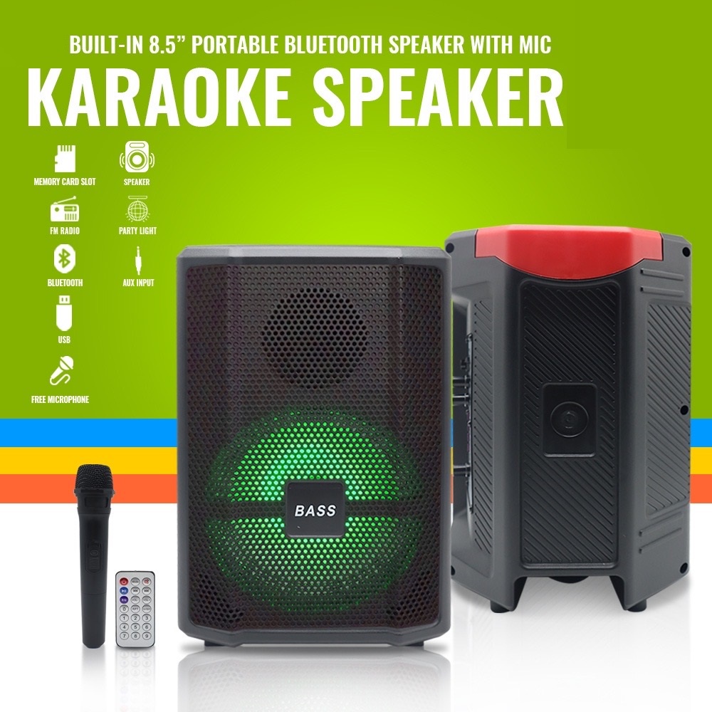 Kuku K 1279 8 5 Inch Super Bass Portable Karaoke Wireless Bluetooth