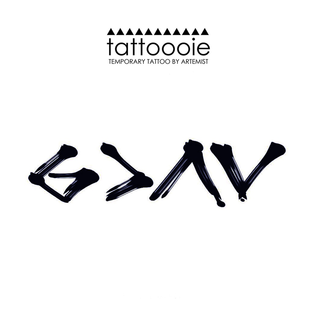 Tattoooie Temporary Tattoo God Is Greater Than The Highs And The