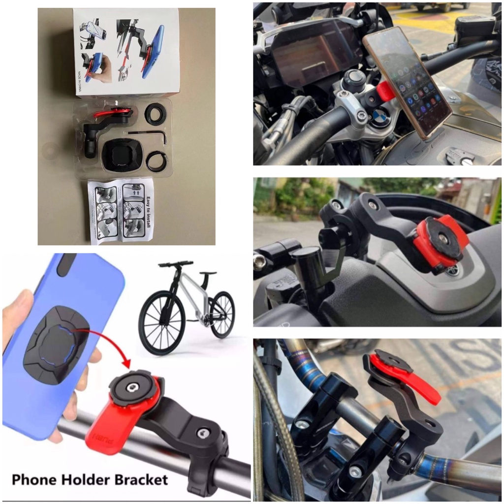 Push Lock Cellphone Holder Handle Bar Mount Motor Bike Shopee Philippines