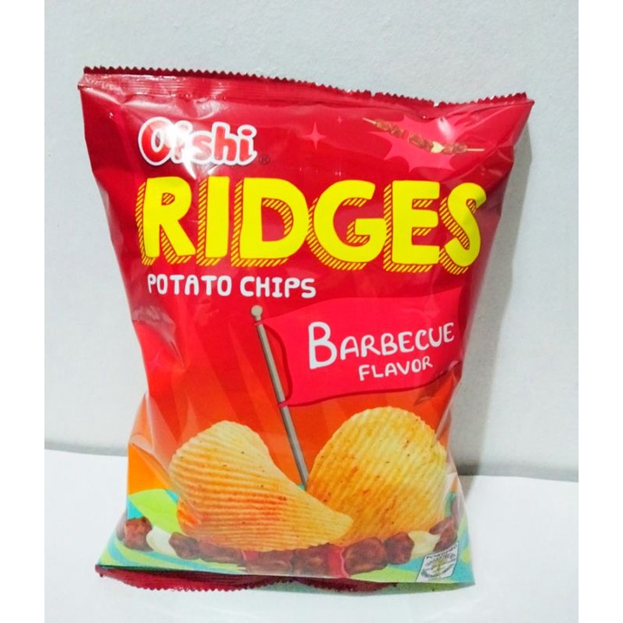 Oishi Ridge Potato Chips Barbecue Flavor 60g Shopee Philippines