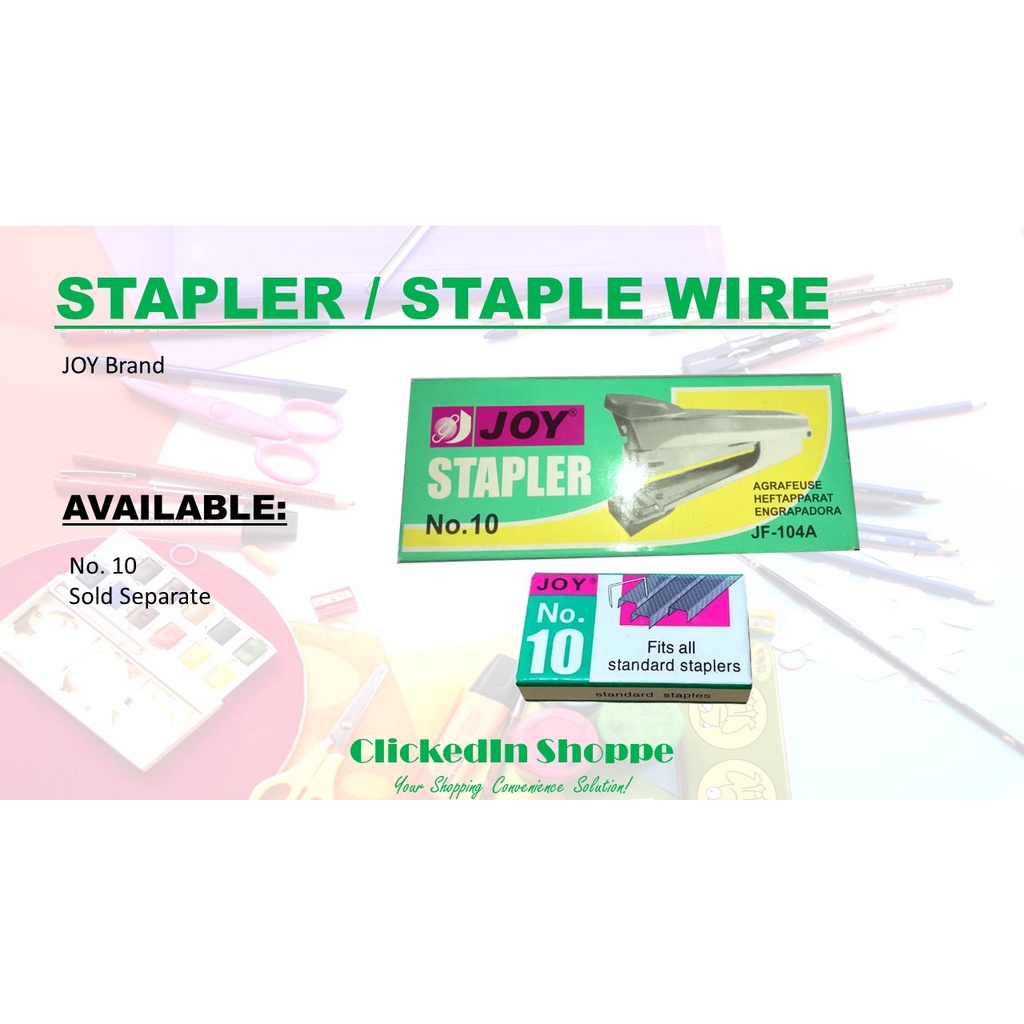 JOY Stapler Staple Wire No 10 Shopee Philippines