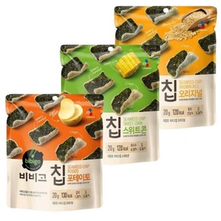 BIBIGO Seaweed Chip Crispy Korean Snack 40g Original Potato Sweet Corn