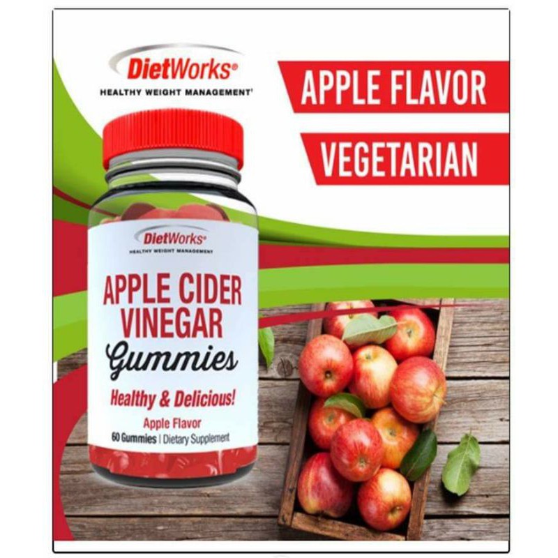 Diet Works Apple Cider Gummies 120 Gummies Shop Mall