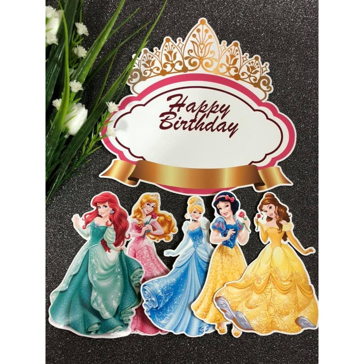 Disney Princess Themed Cake Toppers Shopee Philippines