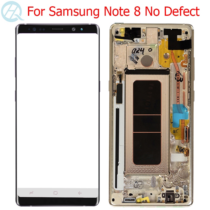 Original Super AMOLED Screen For Samsung Galaxy Note 8 LCD With Frame