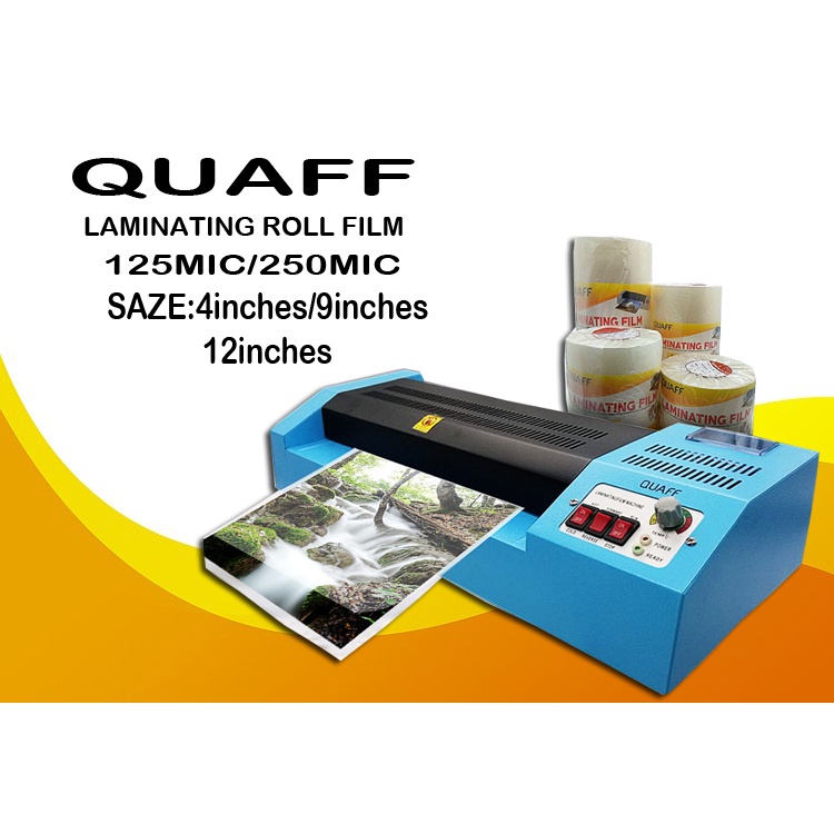 QUAFF Laminating Film Roll 125 250 Microns 4 In 9 In 12 In