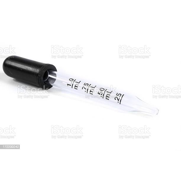 LBT Glass Dropper Calibrated 1ml With Black Rubber Head Straight Tip