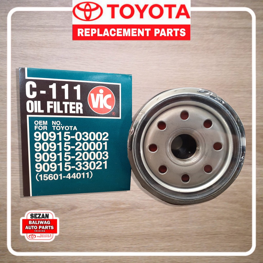 VIC OIL FILTER FOR FORTUNER HIACE HILUX INNOVA PART NUMBER C 111