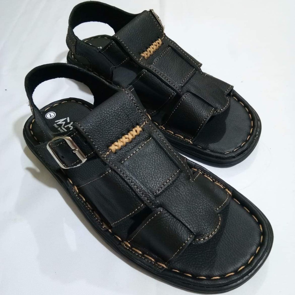 VENDO Marikina Made Leather Sandals For Men M17 Shopee Philippines