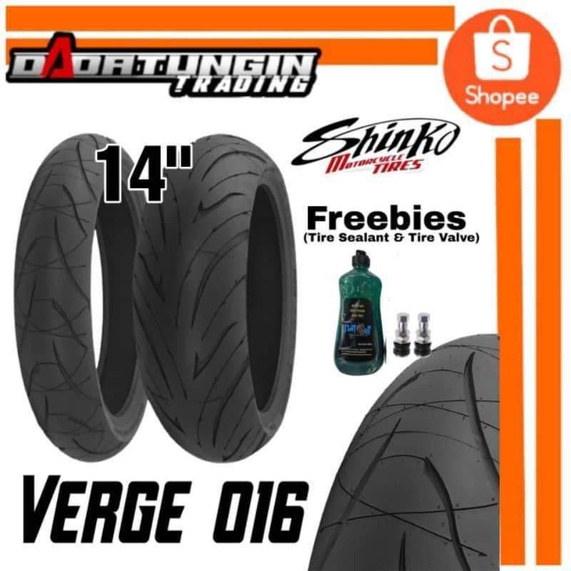 SHINKO VERGE TUBELESS TIRES SIZE 14 Shopee Philippines