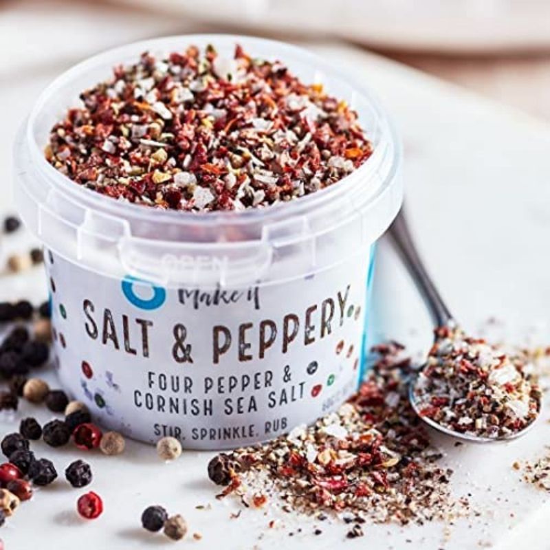 Sea Salt And Pepper Pinch Salt 60G By Cornish Sea Salt Co Garlicky