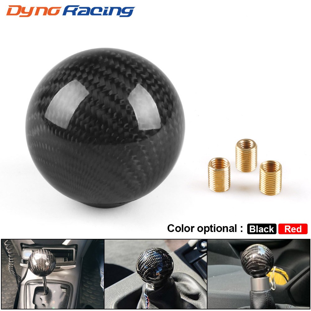 Racing Universal Real Carbon Fiber Manual Gear Shift Knob Stick Shifter