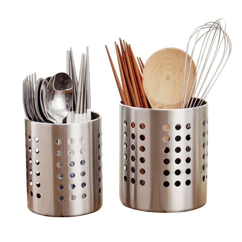 Stainless Steel Spoon And Fork Holder Drainer Kitchen Organizer Cutlery