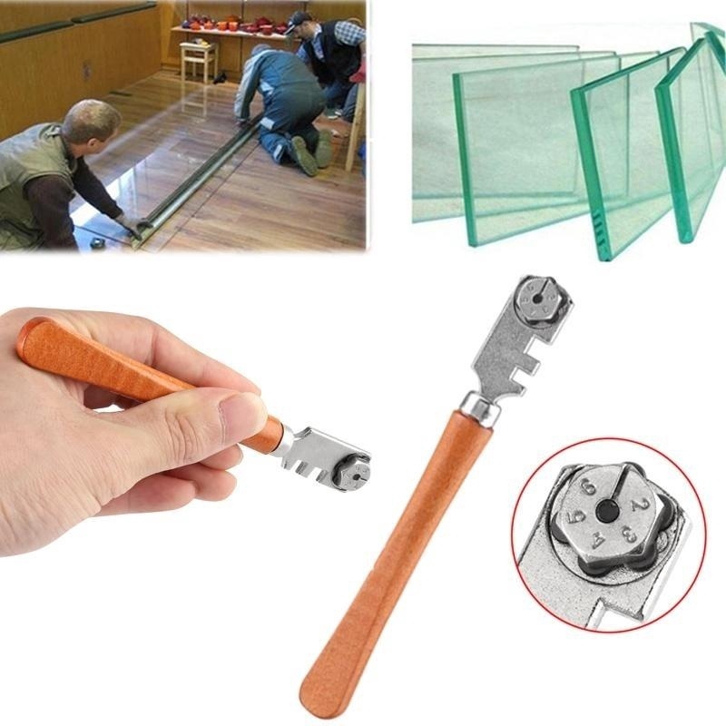 Professional Six Wheel Glass Cutter Craft Cutting Tool 130MM Shopee