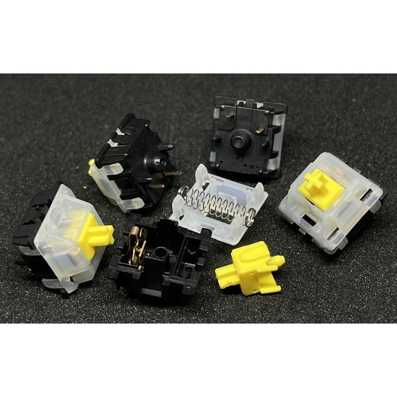 Gateron Yellow Milky Top Black Bottom Housing Switch 10 Pcs Each