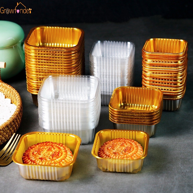 100PCS Mid Autumn Festival Square Moon Cake Trays Mooncake Package Box