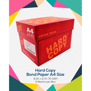 Hard Copy Bond Paper Gsm Short A Long Pcs Ream Shopee