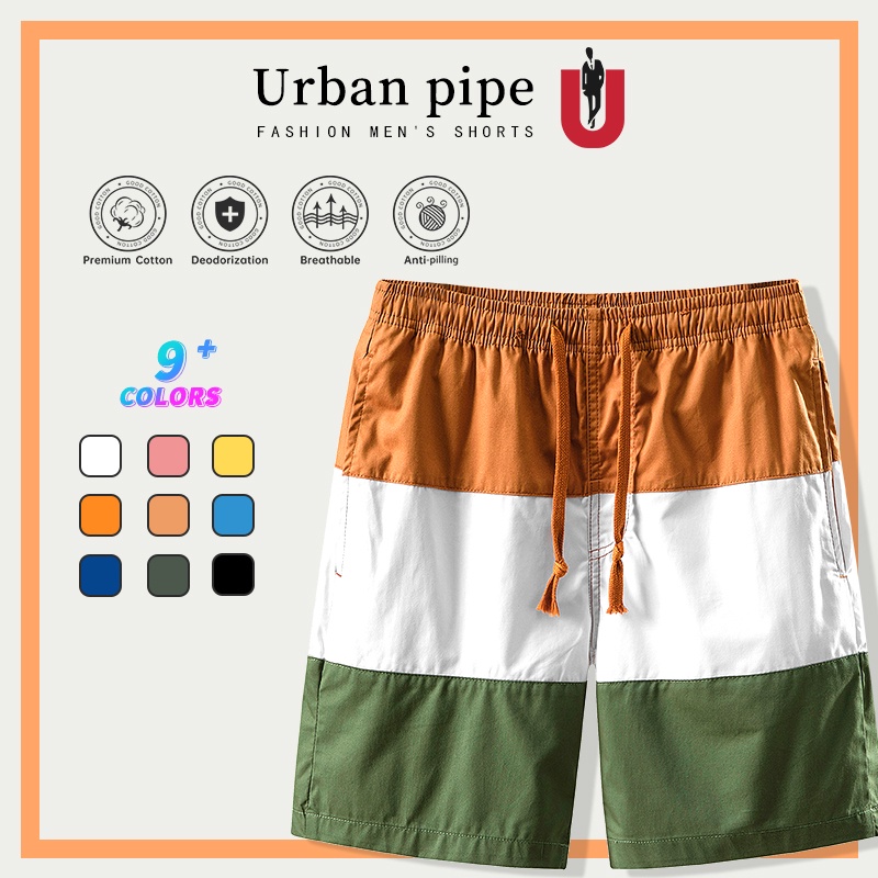 URBAN PIPE Shorts For Men Knee Length Tri Color Combination Sweat