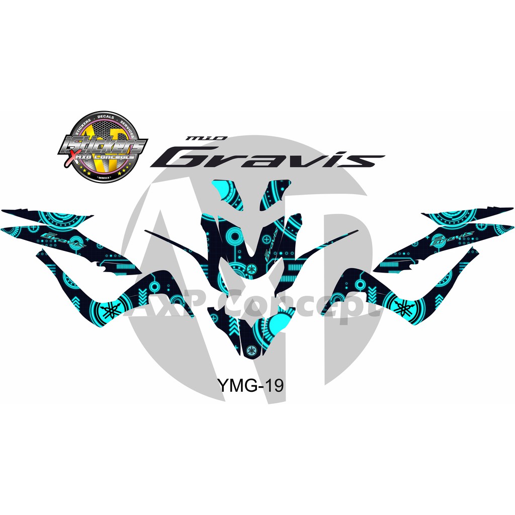 Yamaha Mio Gravis Decal Kit Ymg Shopee Philippines