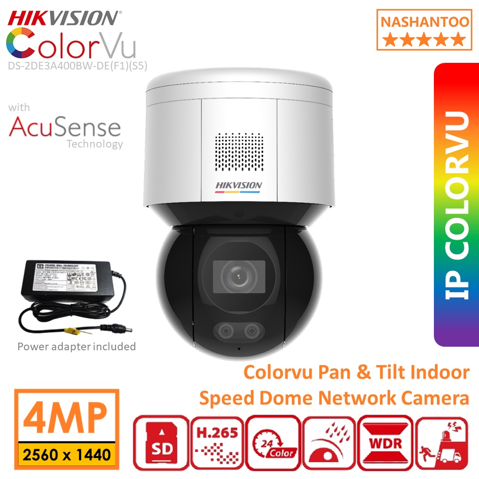 HIKVISION DS 2DE3A400BW DE F1 S5 3 4MP Colorvu Indoor Speed Dome PT