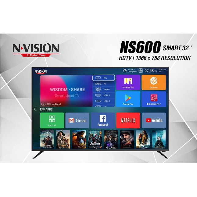 Nvision Ns Smart T D Hd Tv X Resolution Shopee