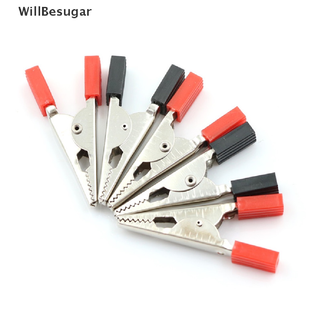 WBSUR 5Pcs 50mm Plastic Durable Handle Test Probe Metal Alligator