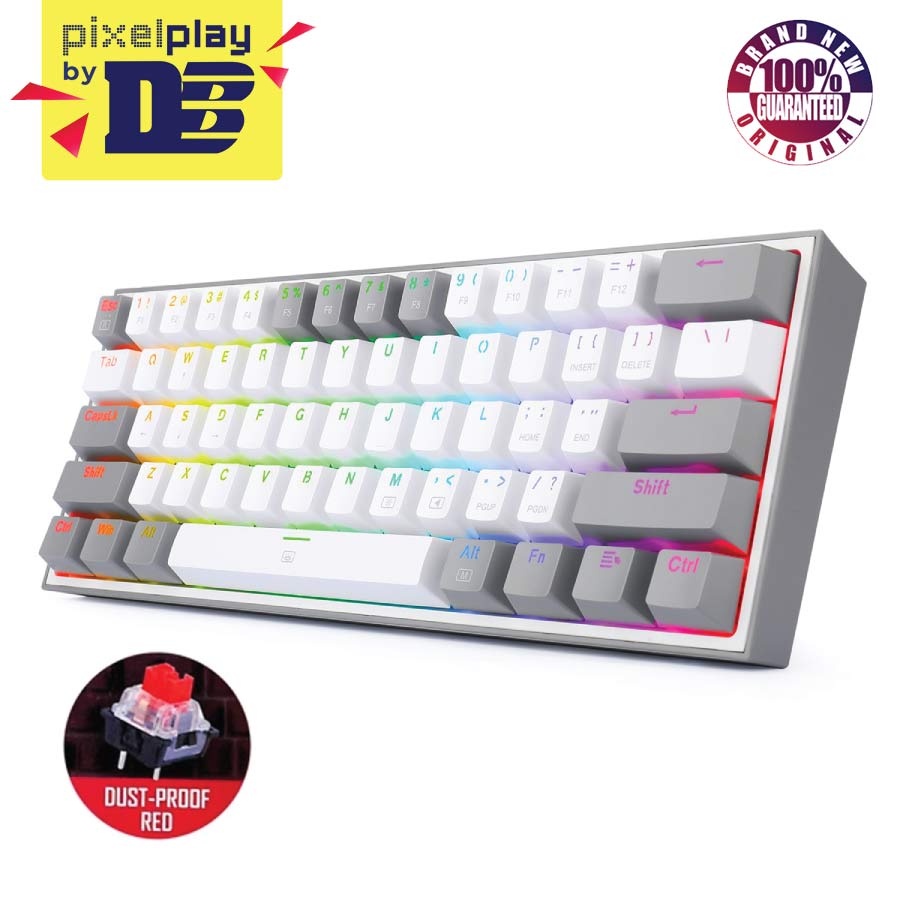 Redragon Fizz Rgb Wired Mechanical Gaming Keyboard Dust Proof Red