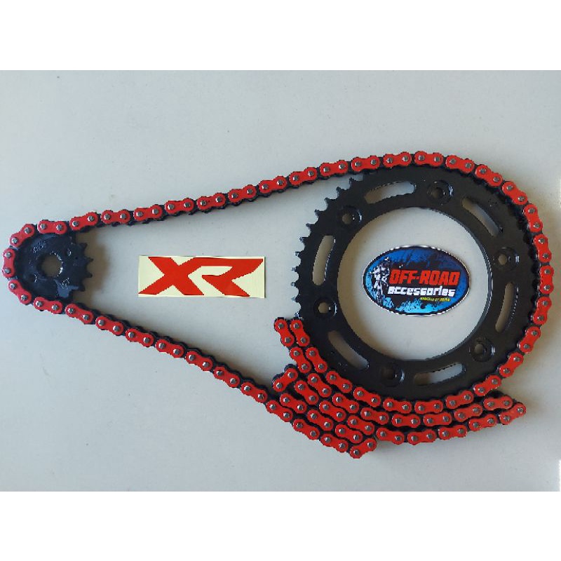 Honda Xr Sprocket Set Red Chain Shopee Philippines