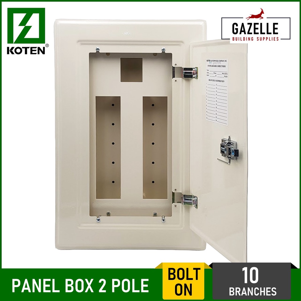 Koten Premium Type Panel Box 2 Pole Bolt On 10 Branches Shopee