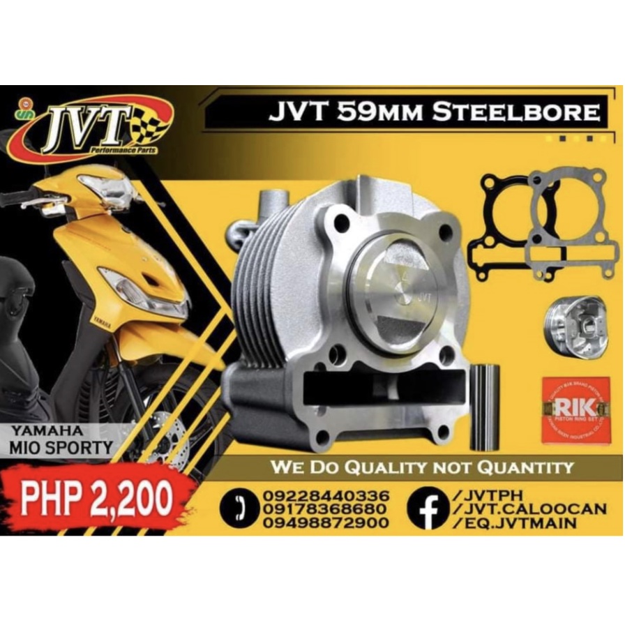 Jvt Cylinder Block Steelbore And Chrome Bore Mm And Mm For Mio