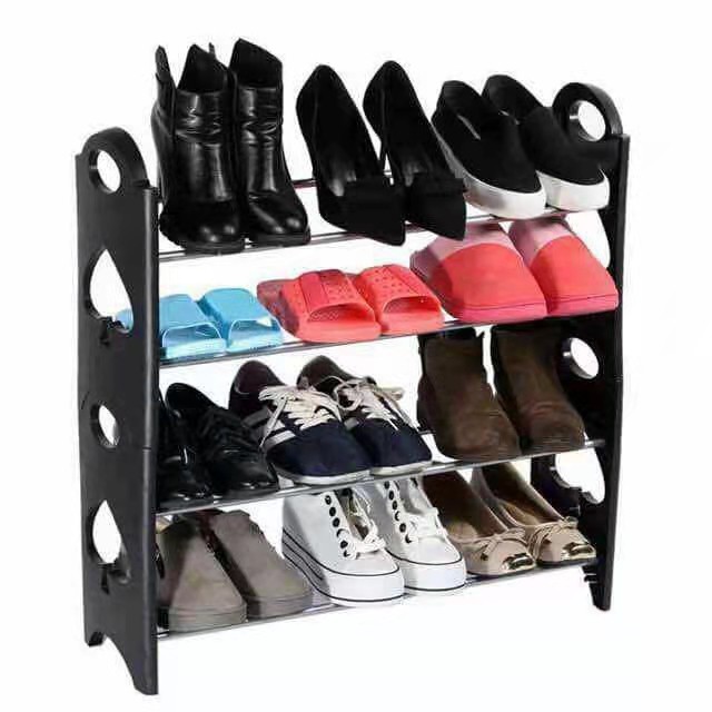 Leileishop 6 Layer Shoe Rack Tier Colored Stainless Steel Stackable