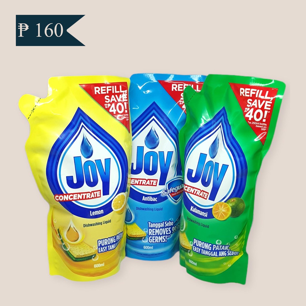 Joy Concentrate Dishwashing Liquid 580ml Refill Shopee Philippines