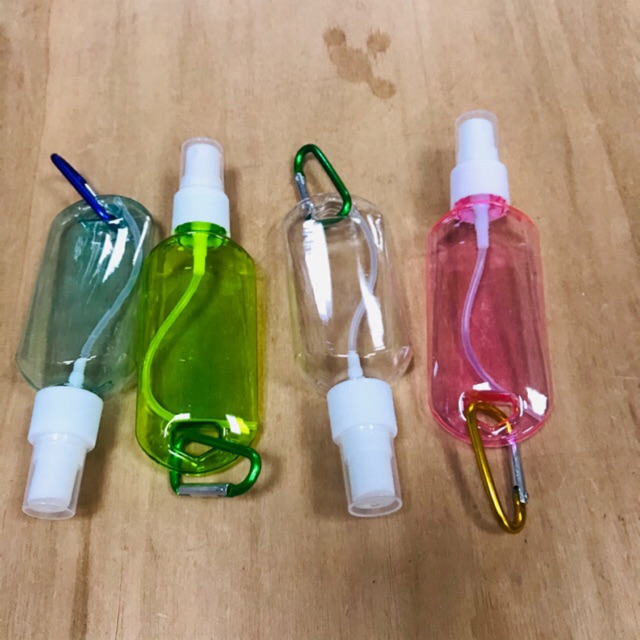 Portable Mini Size Alcohol Spray Bottle Empty Hand Sanitizer With Hook