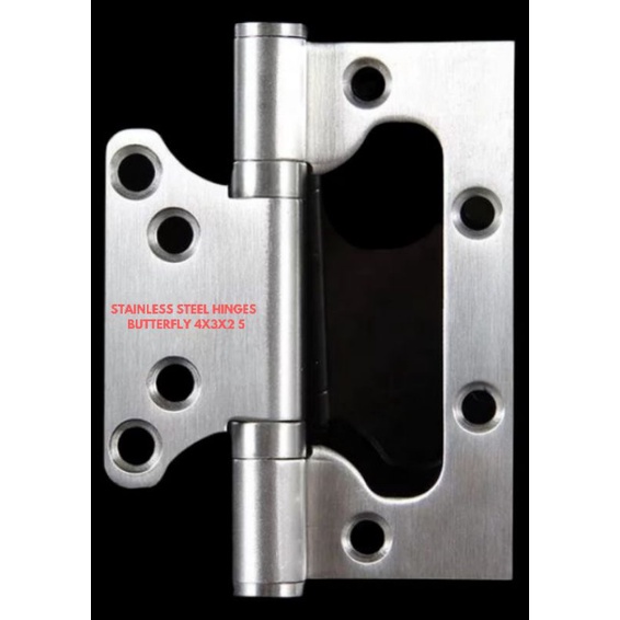 Stainless Steel Hinges Butterfly 4x3x2 5 3 Pair Pack Bisagra