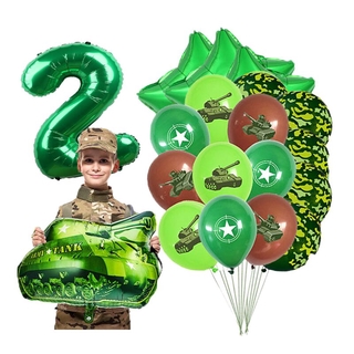 30pcs Set Military Camouflage Party Theme Brithday Party Camo Ballons