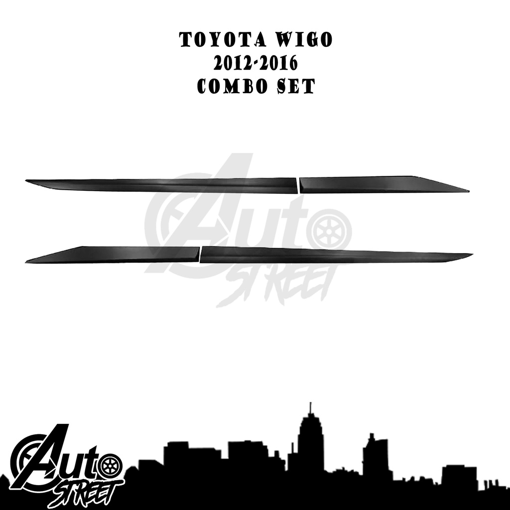 Toyota Wigo 2012 2016 Side Body Moulding Matte Black Shopee Philippines