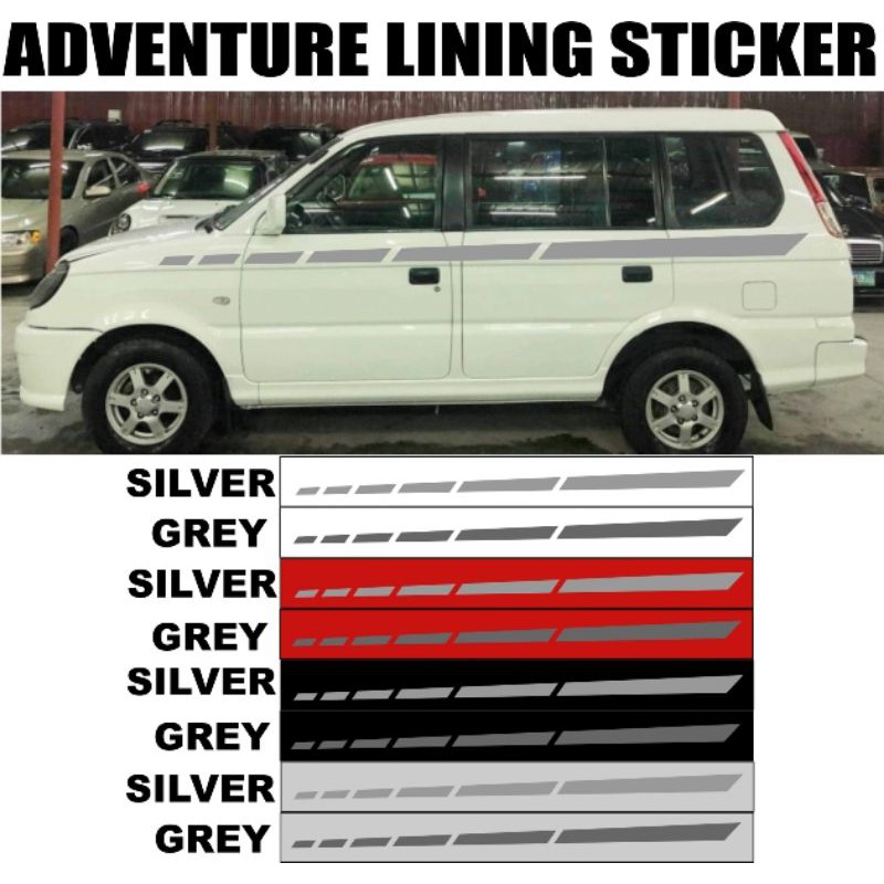 Mitsubishi Adventure Side Body Decals 2pcs For Any Model Shopee