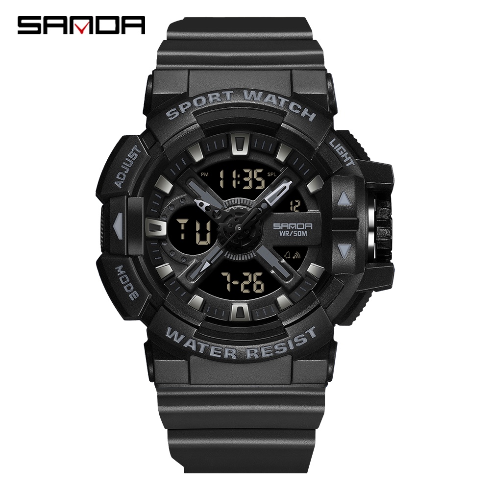 Sanda Top Brand Luxury Men Fashion Sport Watch Waterproof Chronograph