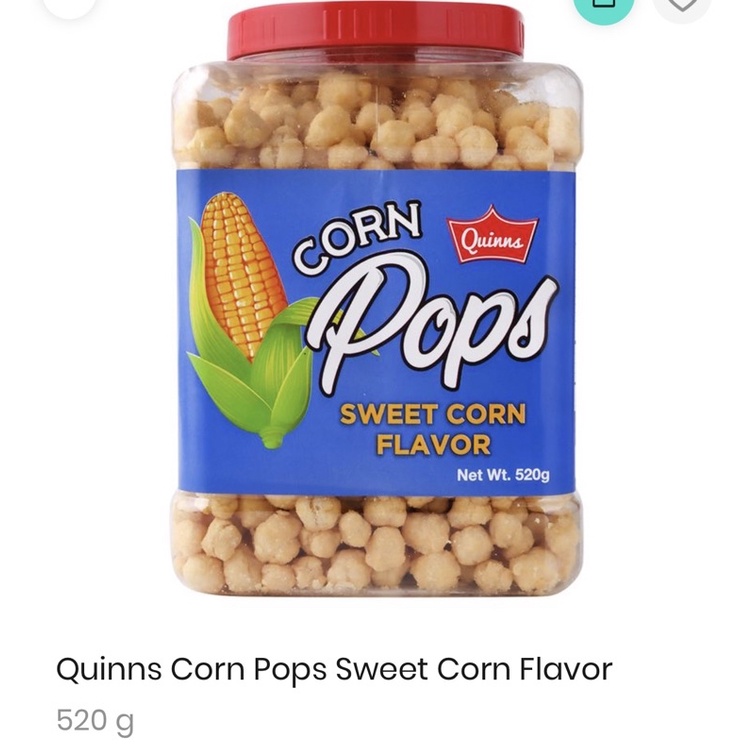 Quinns Sweet Corn Pop G Shopee Philippines