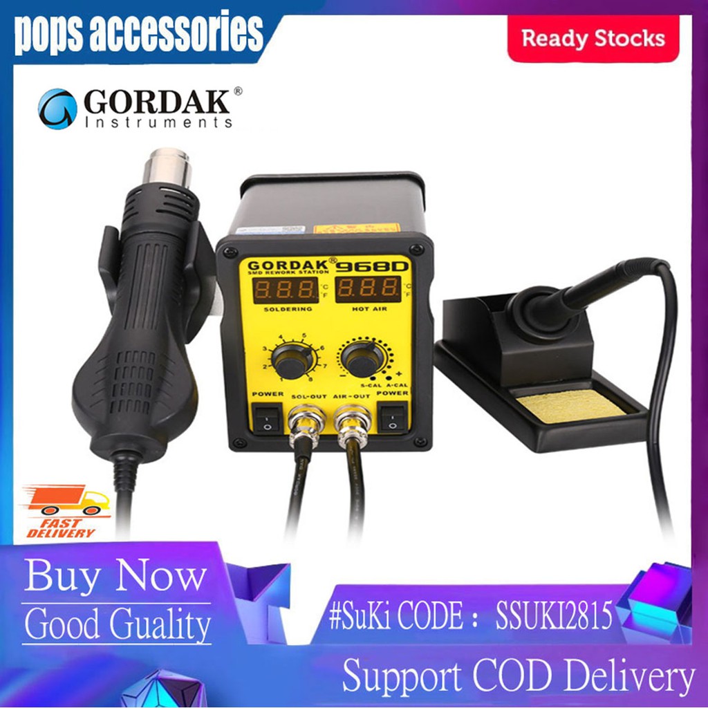 Gordak 968D Rework Station Hot Air Soldering Station Pull Gun Remake