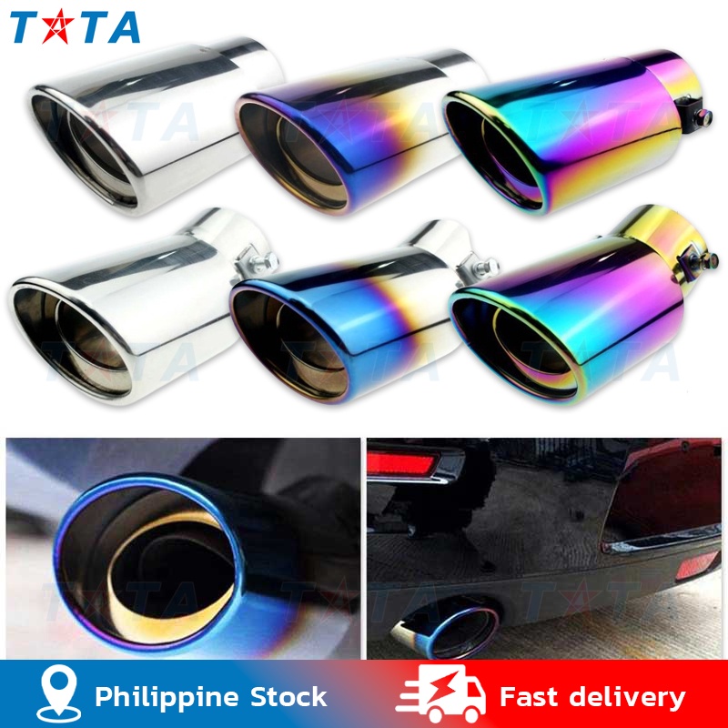 Universal Chrome Stainless Steel Car Exhaust Muffler Tip Pipe For Mazda