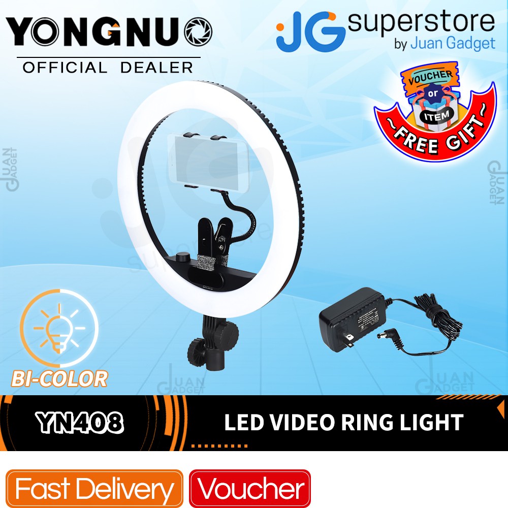 Yongnuo YN408 BI COLOR LED Ring Video Light 3200 5600K 14 Inch Bi Color